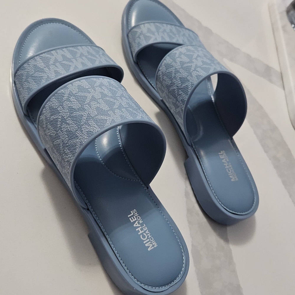 Michael Kors Blue Women's Slide Sandals